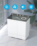 ZNTS Twin Tub with Built-in Drain Pump XPB65-2288S 26Lbs Semi-automatic Twin Tube Washing Machine for 86281079