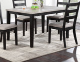 ZNTS Classic Stylish Black Finish 5pc Dining Set Kitchen Dinette Wooden Top Table and Chairs Upholstered B011119011