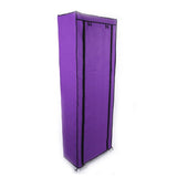 ZNTS Fashionable Room-saving 9 Lattices Non-woven Fabric Shoe Rack Purple 16760314