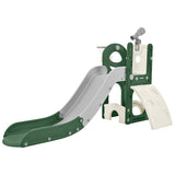 ZNTS Kids Slide Playset Structure 5 in 1, Freestanding Spaceship Set with Slide, Telescope and Basketball PP321358AAF