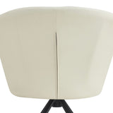 ZNTS Milk white 360&deg; Swivel Makeup Home Office Chair, PU Vanity Chair, Nail for Women, queen fancy W2118P143546