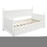 ZNTS Twin Size Wood Daybed with Twin Size Trundle WF295566AAK