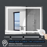 ZNTS LED Bathroom Mirror 48x 36 Inch with lights, anti-Fog & Dimming Led Bathroom Vanity Mirror W134070938