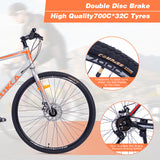 ZNTS 21 Speed Hybrid bike Disc Brake 700 C Road Bike For men women's City Bicycle W1511114602