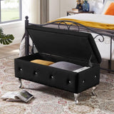 ZNTS Storage Bench, Flip Top Entryway Bench Seat with Safety Hinge, Storage Chest with Padded Seat, Bed W135959020