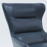 ZNTS Divani Casa Susan Modern Blue Leatherette Lounge Chair B04961501
