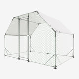 ZNTS Metal Large Chicken Coop Walk-in Poultry Cage Run Flat Shaped with Waterproof 9.94'L x 6.46'W x W121272265