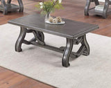 ZNTS Coffee Table With Curved Lines In Silver SR016391