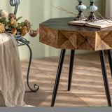 ZNTS Octagon End-Tables-Living-Room, Small End Tables for Small Spaces, Suit for Living Room and Bedroom W1366104942
