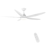 ZNTS 56 In Intergrated LED Ceiling Fan Lighting with White ABS Blade W136755949