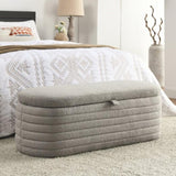 ZNTS [Video] Welike Length 45.5 inchesStorage Ottoman Bench Upholstered Fabric Storage Bench End of Bed W834119845