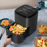 ZNTS Air Fryer Oven 4 Qt, Space-saving & Low-noise, Nonstick and Dishwasher Safe Basket, 8 In-App W1676116774