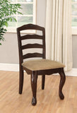 ZNTS Transitional Contemporary Dark Walnut Finish Set of 2pc Dining Chairs Solid wood Kitchen Dining Room B011P143323