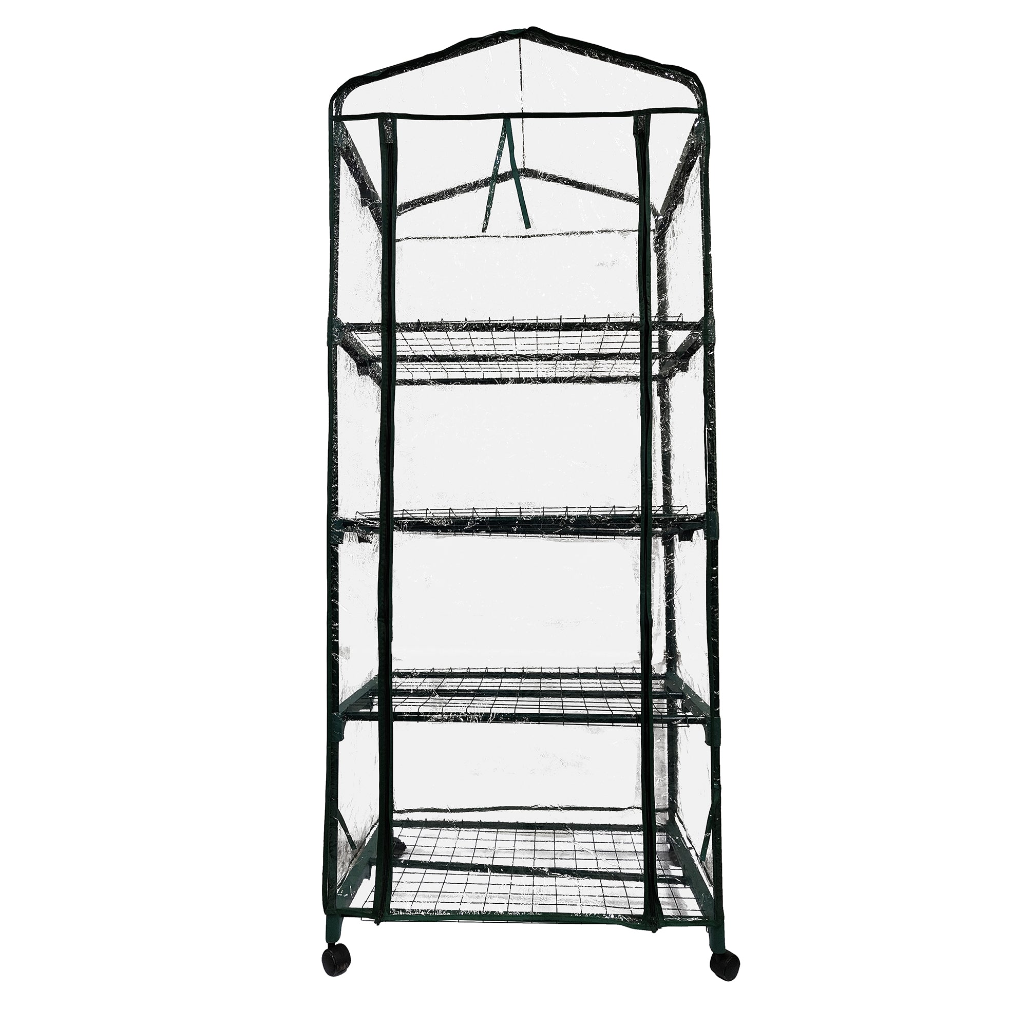 ZNTS Mini Greenhouse - 4 Tiers Indoor Outdoor Greenhouse With wheels-Use in Any Season for Plants 05047247