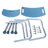 ZNTS Medical Bathroom Safety Shower Tub Aluminium Alloy Bath Chair Seat Bench with Removable Back Blue 86047994