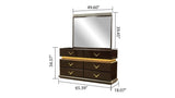 ZNTS Dunhill Modern Style 6- Drawer Dresser Made with Wood in Brown B009P155280