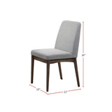 ZNTS Grey Fabric Upholstered Dining Chair, Brown SR011805