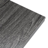 ZNTS 48*28*58cm C Type Single Layer MDF Iron Rectangle Grey Triamine Side Table Black Spray 04568635