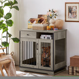 ZNTS Furniture Dog crate, indoor pet crate end tables, decorative wooden kennels with removable trays. W116257392