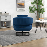 ZNTS House hold Upholstered Tufted Living Room Chair Textured velvet Fabric Accent Chair with Metal Stand W1588127228