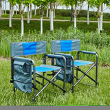 ZNTS 2-piece Padded Folding Outdoor Chair with Storage Pockets,Lightweight Oversized Directors Chair for W24178769