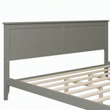 ZNTS Modern Gray Solid Wood King Platform Bed WF283526AAE