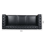 ZNTS 83.66 Inch Width Traditional Square Arm removable cushion 3 seater Sofa W68042996