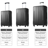 ZNTS Hardside Luggage Sets 2 Piece Suitcase Set Expandable with TSA Lock Spinner Wheels for Men Women PP302848AAB