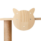 ZNTS Wall-Mounted Cat Scratching Pad for Small to Large Cat, Indoor Wood Cat Tree with Hammock, Cat W2181P144463