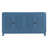 ZNTS TREXM Large Storage Space Sideboard, 4 Door Buffet Cabinet with Pull Ring Handles for Living Room, WF304838AAM