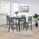 ZNTS 5-Piece Counter Height Dining Set, Gray B046P147185