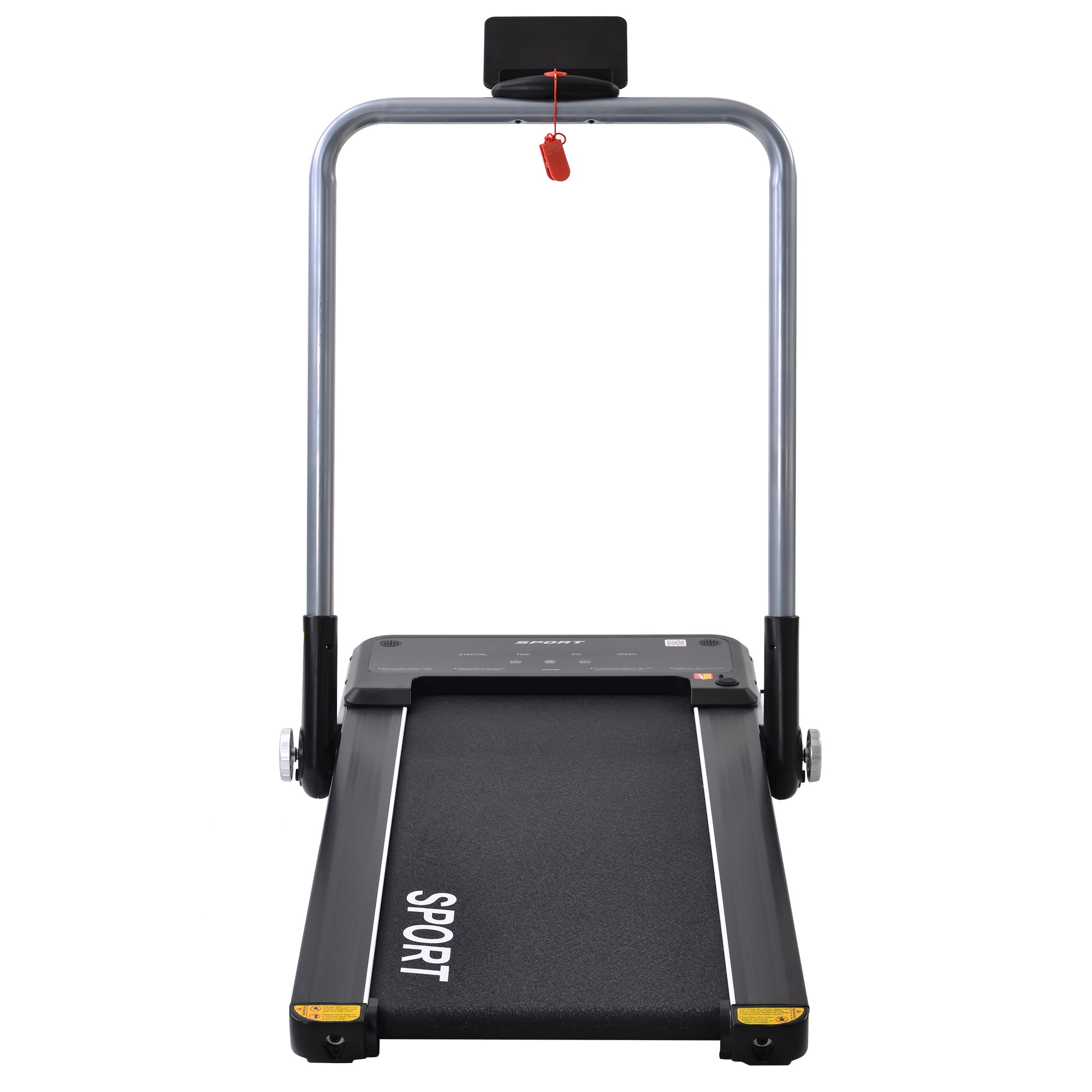 ZNTS 2.5HP Horizontally Foldable Electric Treadmill Motorized Running Machine ,Silver MS199696AAN