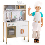 ZNTS Classic Wooden Kitchen playset, Great Gift for Kids,Suitable for Christmas,Birthday and Party W979104131
