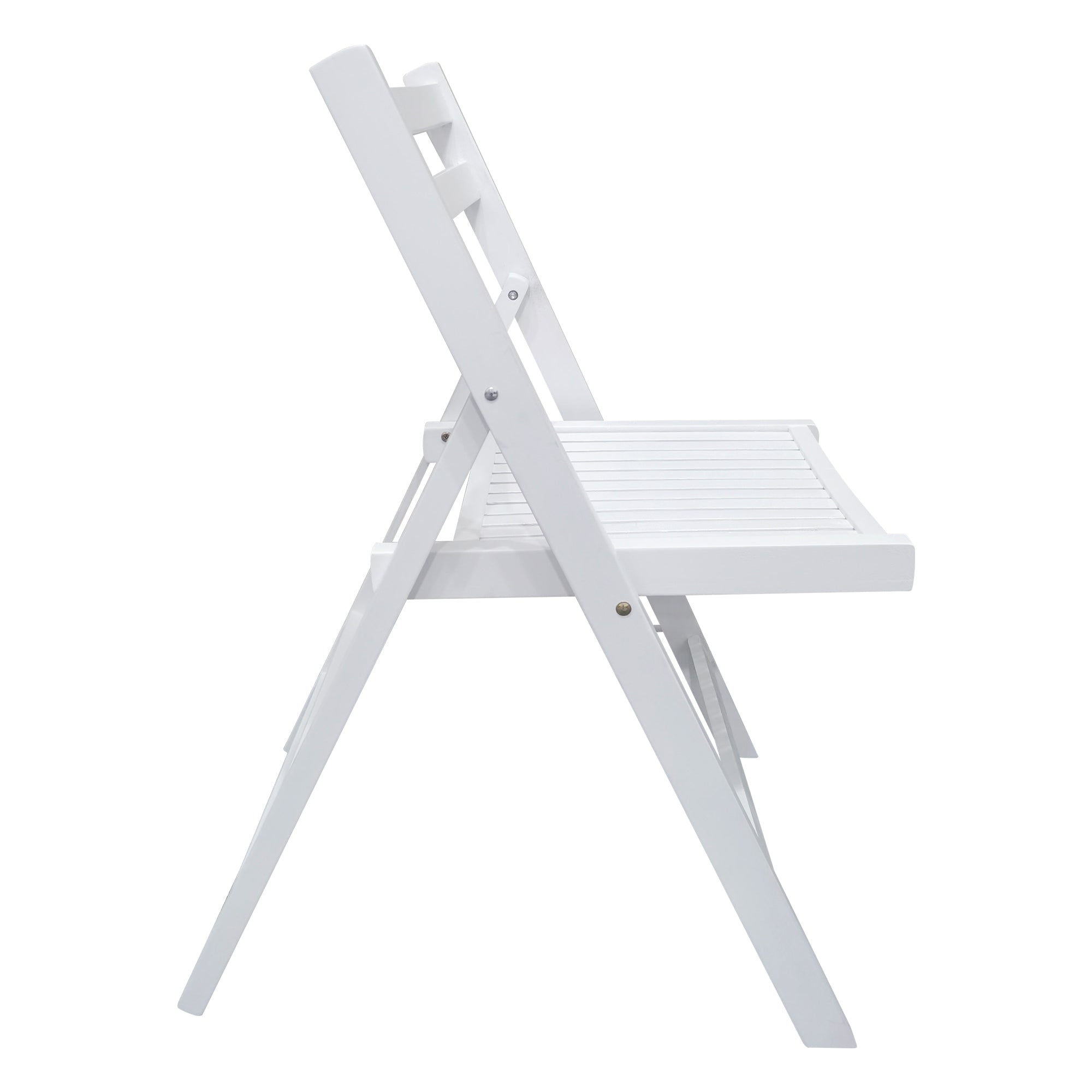 ZNTS Furniture Slatted Wood Folding Special Event Chair - White, Set of 4, FOLDING CHAIR, FOLDABLE STYLE W49532961