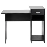 ZNTS High-quality Integrated Melamine Board Computer Desk with Drawer 8526 Black 24627158