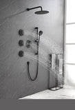 ZNTS Shower System with Shower Head, Hand Shower, Slide Bar, Bodysprays, Shower Arm, Hose, Valve Trim, W92851773