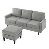 ZNTS Upholstered Sectional Sofa Couch, L Shaped Couch With Storage Reversible Ottoman Bench 3 Seater for W1191126332