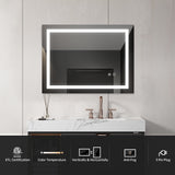 ZNTS 32x 24Inch LED Mirror Bathroom Vanity Mirrors with Lights, Wall Mounted Anti-Fog Memory Large W92869294