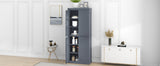 ZNTS TOPMAX Freestanding Tall Kitchen Pantry, 72.4" Minimalist Kitchen Storage Cabinet Organizer with 4 WF296480AAE