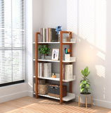 ZNTS Solid wood bookshelf,The four layer multifunctional open shelf can also be used as a bookshelf or W2181P152412