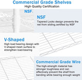 ZNTS 5 Tier Shelf Wire Shelving Unit, NSF Heavy Duty Wire Shelf Metal Large Storage Shelves Height W155065925