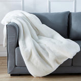 ZNTS Cassilda Luxury Chinchilla Faux Fur Throw Blanket B03050000