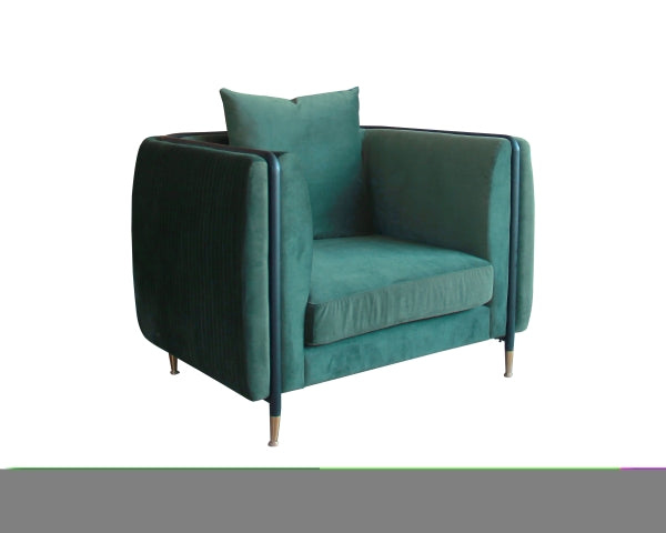 ZNTS Divani Casa Oswego Modern Dark Green Jade Accent Chair B04961511
