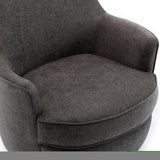 ZNTS Richfield Charcoal Wood Base Swivel Chair B05081549