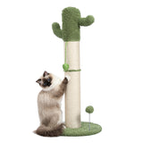 ZNTS Cactus Cat Tree Cat Scratcher with Sisal Scratching Post and Interactive Dangling Ball For Indoor 22688819