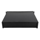 ZNTS 19" 2U Steel Plate DJ Drawer Equipment Cabinet with Keys Black 23863198