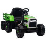 ZNTS Ride on Tractor with Trailer,12V Battery Powered Electric Tractor Toy w/Remote Control,electric car W1396104249