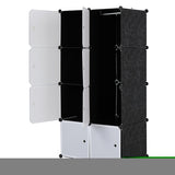 ZNTS 8 Cube Organizer Stackable Plastic Cube Storage Shelves Design Multifunctional Modular Closet 40658987