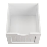 ZNTS Single Door Bathroom Storage Cabinet with 4 Drawers White 80099521