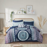 ZNTS Boho Comforter Set with Bed Sheets B03595854